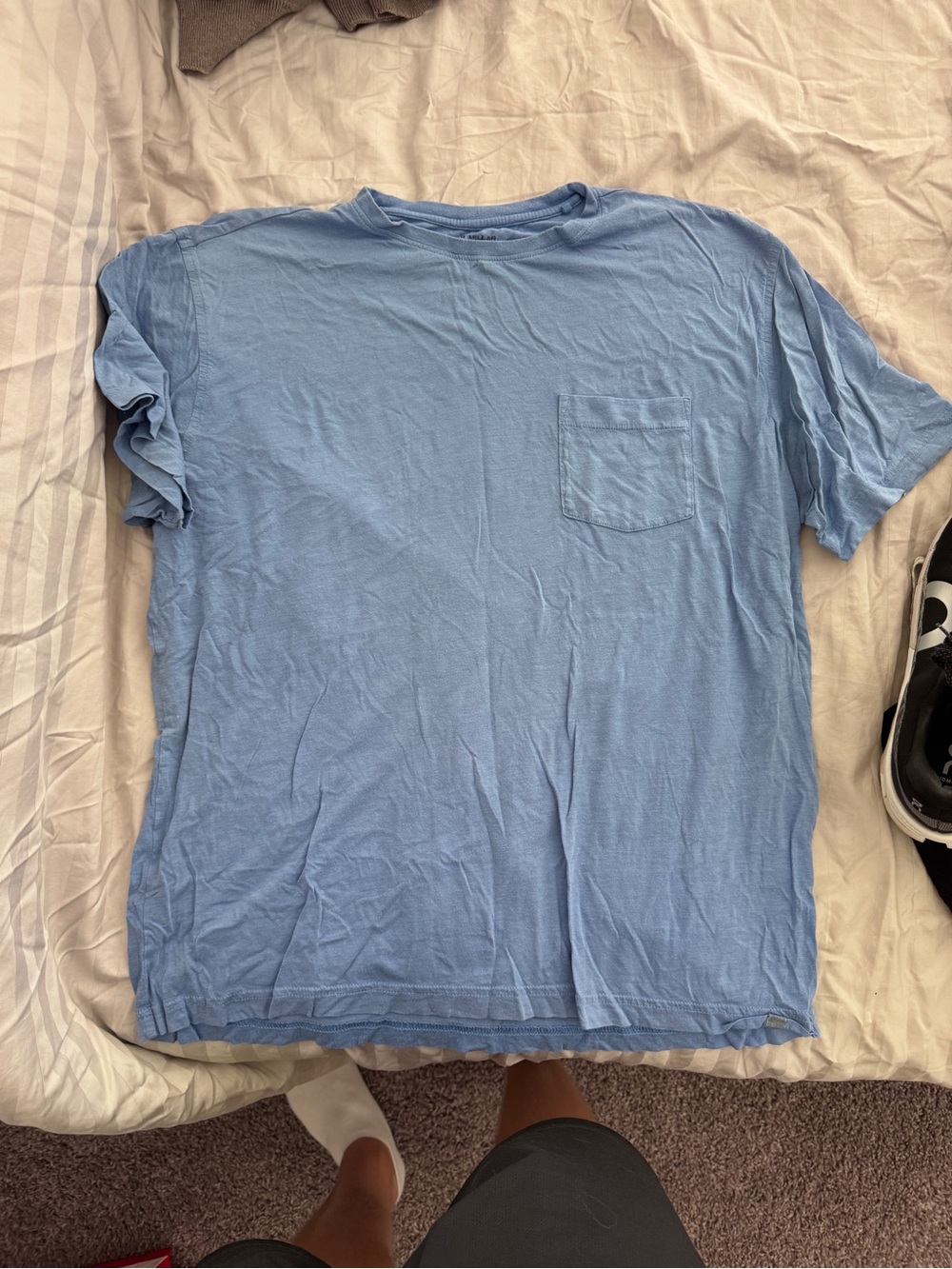 Peter Millar Light Blue Short Sleeve Pocket Tee